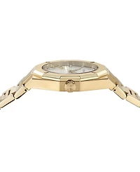 Ferragamo Men's Swiss Edge Gold Ion Plated Bracelet Watch 40mm