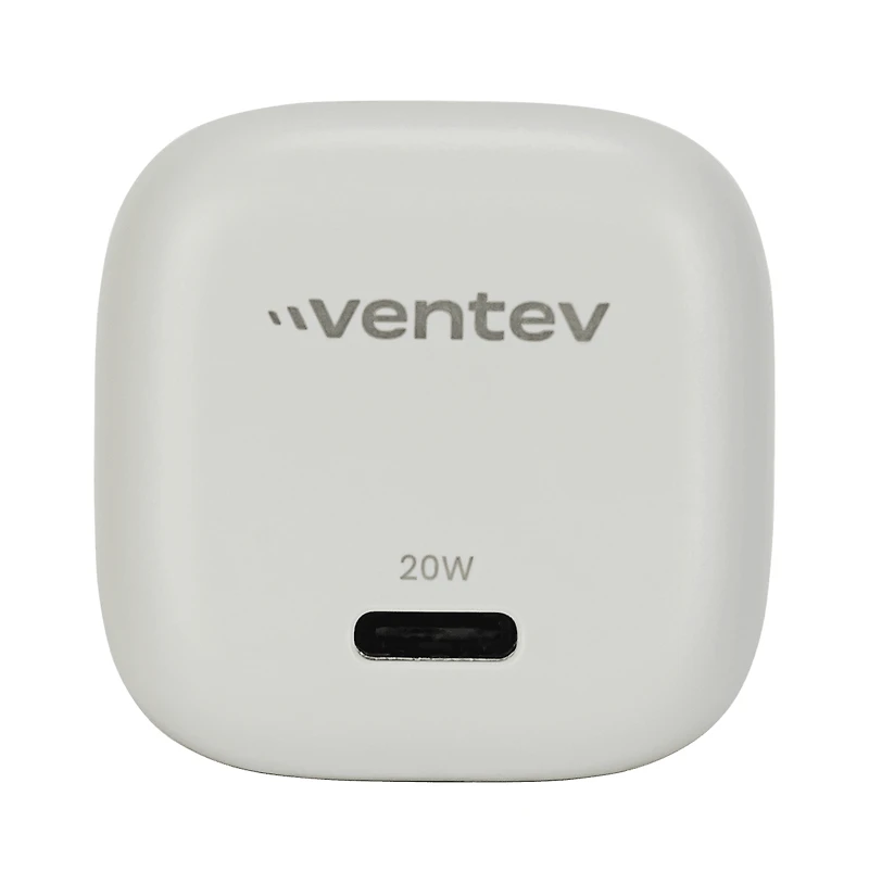 Ventev 20W Ultrafast Usb C Universal Mini Wall Charger and Usb C to Apple Lightning Cable-Gray