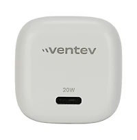 Ventev 20W Ultrafast Usb C Universal Mini Wall Charger and Usb C to Apple Lightning Cable-Gray