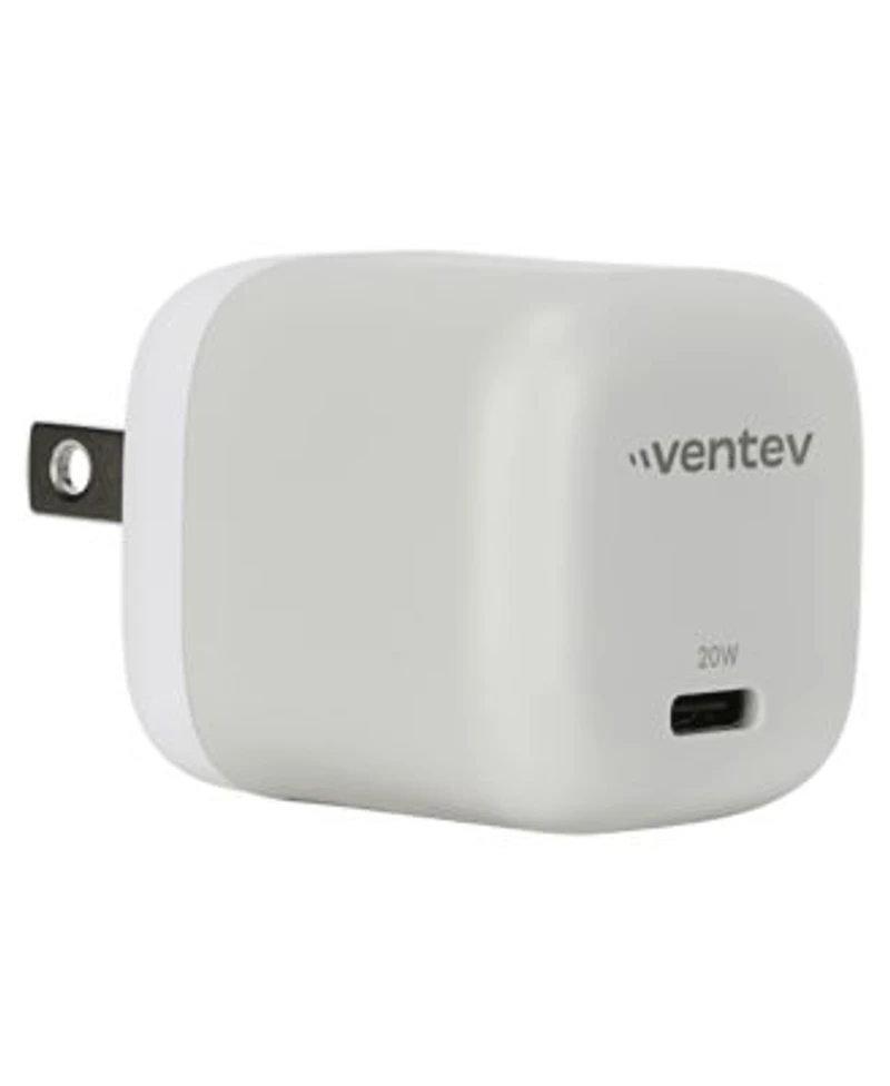 Ventev 20w Ultrafast Usb C Universal Mini Wall Charger Usb C To Apple Lightning Cable Gray