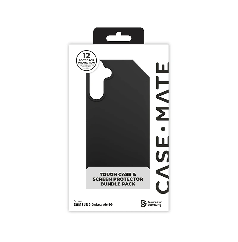 Case-Mate Protection Pack Tough Case and Glass Screen Protector for Samsung Galaxy A16 5G-Black