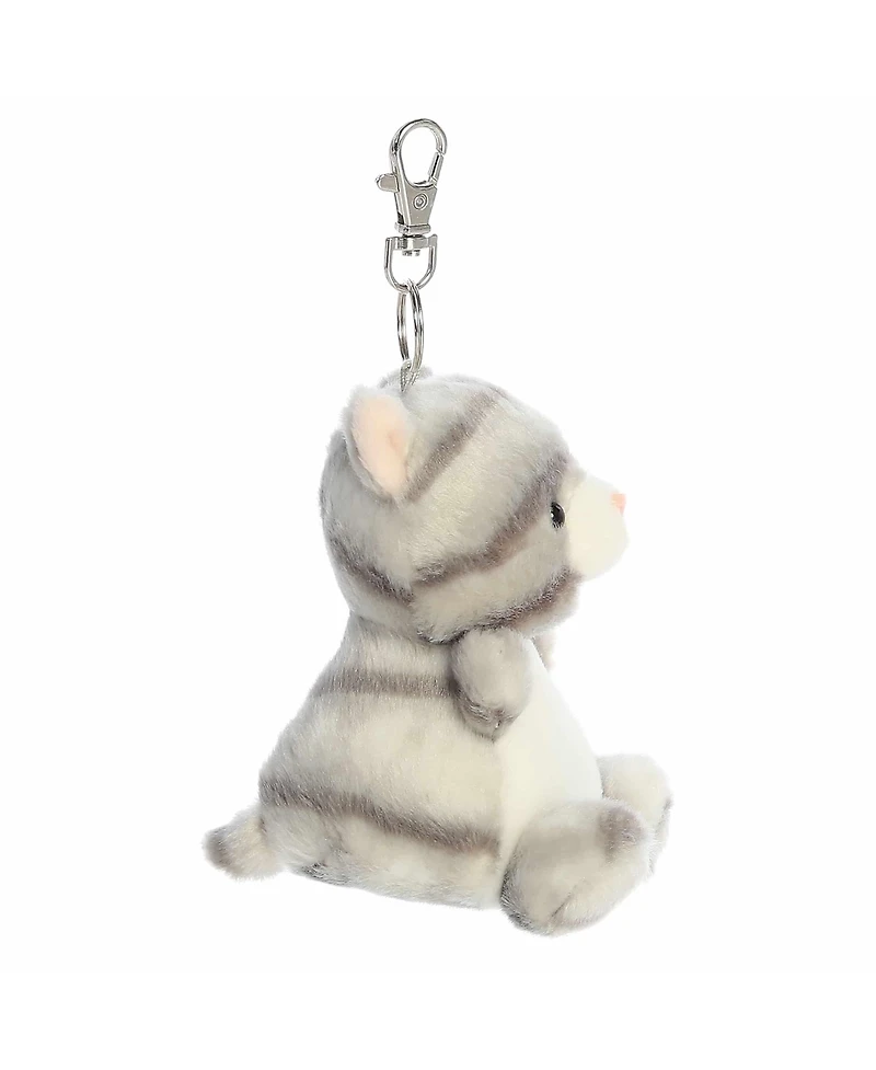 Aurora Mini Silver Kitty Palm Pals Adorable Clip-On Gray 4"