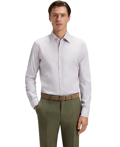 Boss by Hugo Men's Italian-Made Cotton Blend Dress Shirt