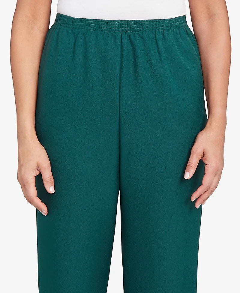 Alfred Dunner Petite Classic Poly Accord Short Length Pants