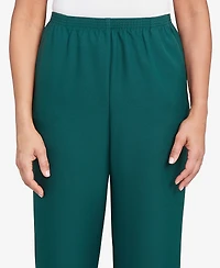 Alfred Dunner Petite Classic Poly Accord Short Length Pants