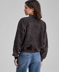And Now This Women's Studded Mock Neck Graphic-Print Sweatshirt, Macy's Exclusive