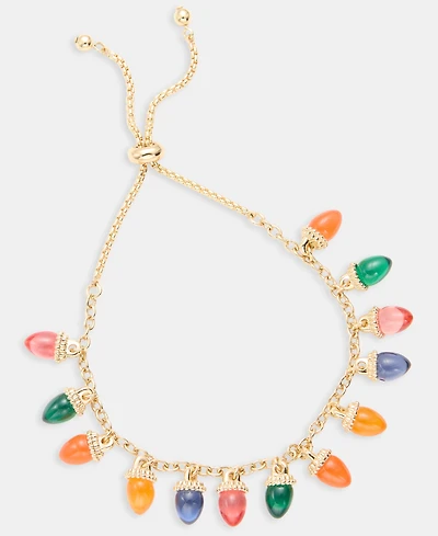 Gold-Tone Multicolor Lights Adjustable Bracelet