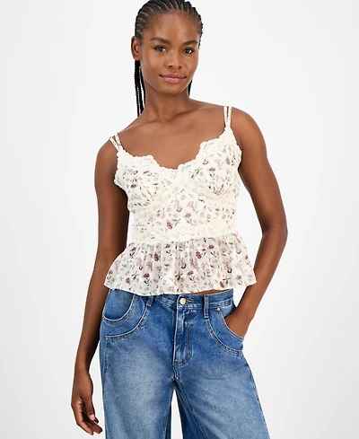 And Now This Women's Lace-Trim Tie-Back Tank, Macy's Exclusive