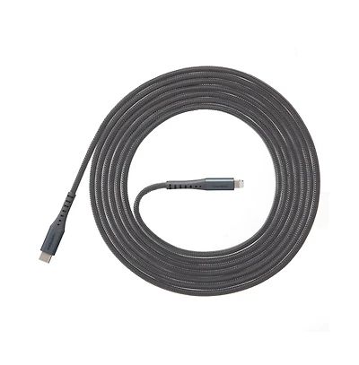 Ventev Alloy Usb C to Apple Lightning High Speed Ultradurable 10 Foot Cable-Gray
