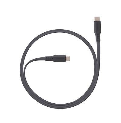 Ventev Flat Usb C to High Speed Tangle-Free 3 Foot Cable-Gray