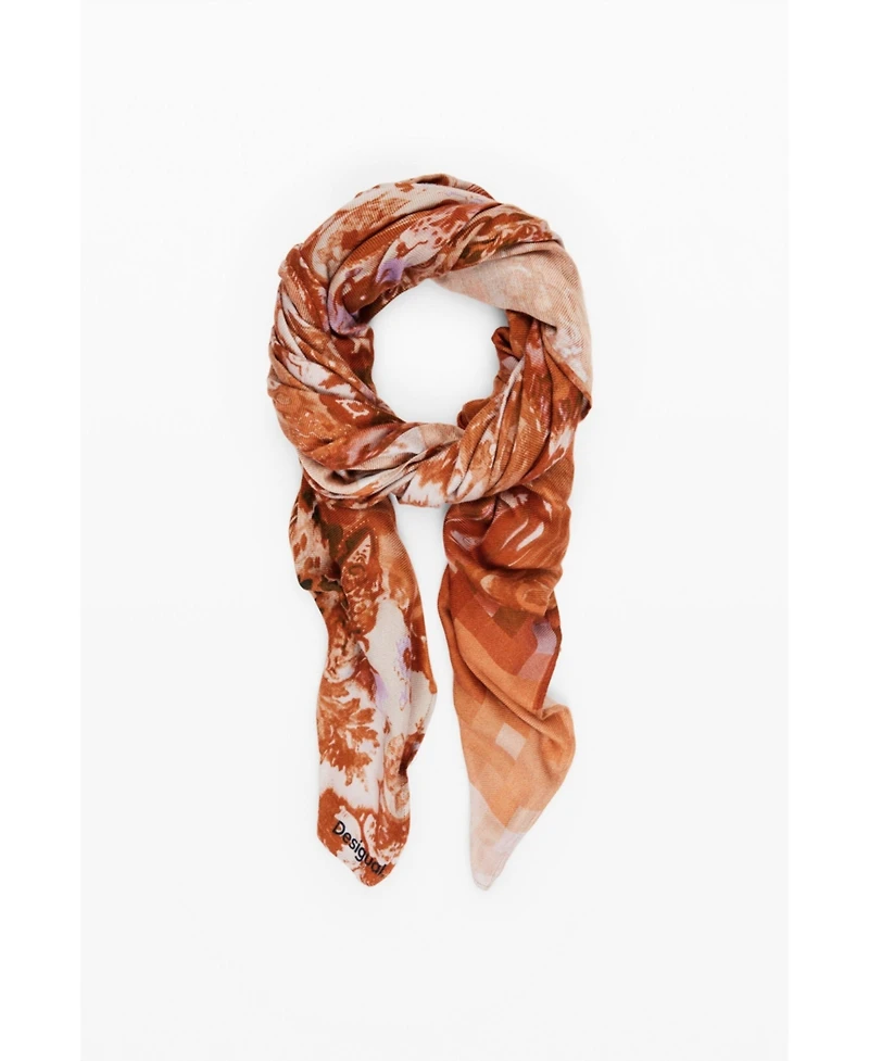 Desigual Women's Rectangular paisley scarf