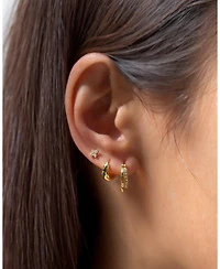 Zoe Lev Mini Dome Huggie Earrings