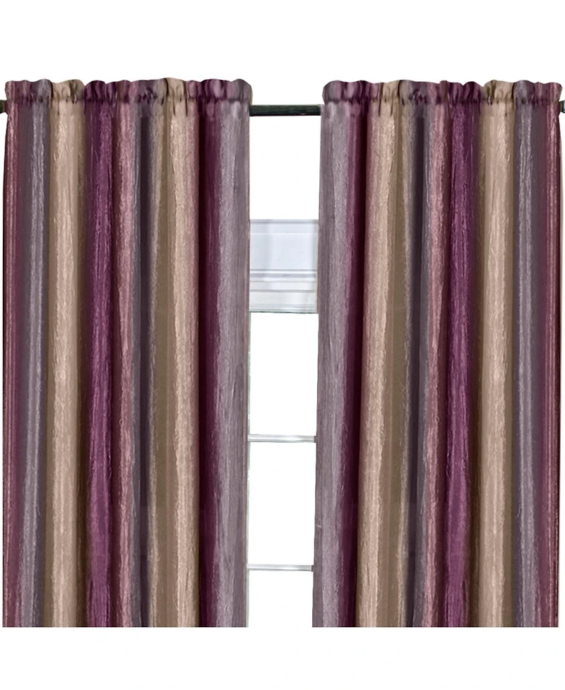 GoodGram Ombre Crushed Satin Sheer Single Window Curtains & Valances - 50 in. W x L
