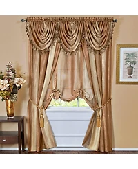 GoodGram Ombre Crushed Satin Sheer Single Window Curtains & Valances - 50 in. W x 84 L, Sage