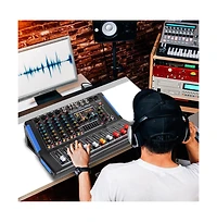 Pyle 6-Ch. Bluetooth Studio Mixer - Dj Controller Audio Mixing Console System