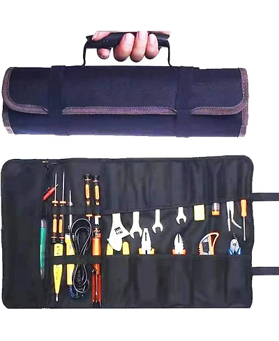 Xdovet 23 Pocket Tool Bag Roll Up for Men Birthday gifts, Portable Tool Storage with Zipper Pouch, Compact Small Toolbag for Handyman Rv Owners, Fathe