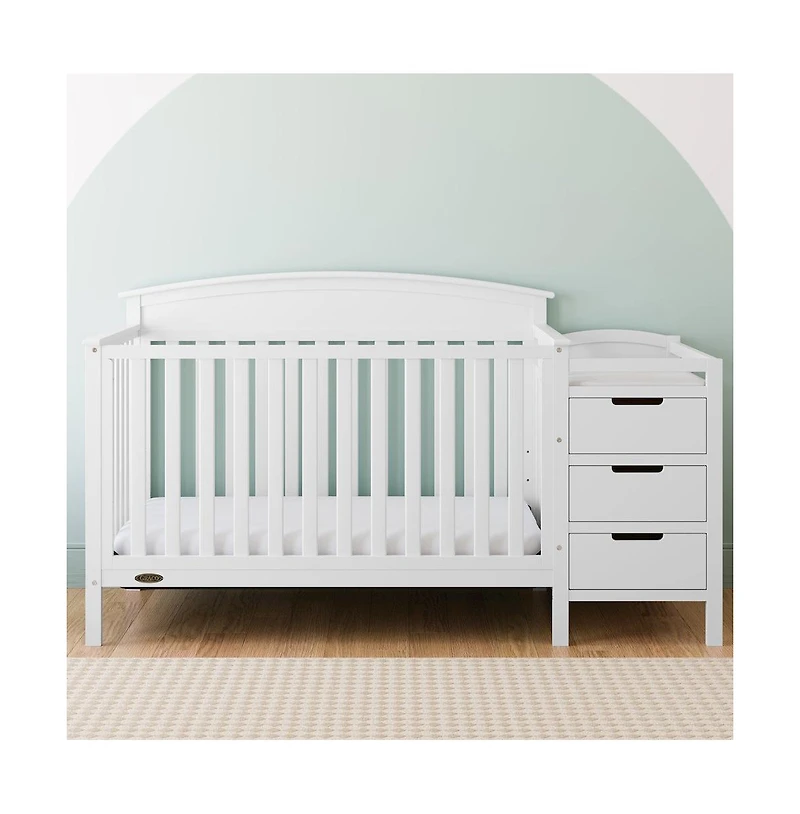 Graco Benton 4-in-1 Convertible Crib and Changer (Pebble Gray)