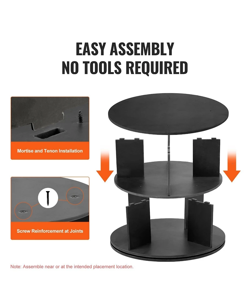 Slickblue 5-Tier Rotating Shoe Rack Tower, 360° Spinning Carousel Organizer for Entryway