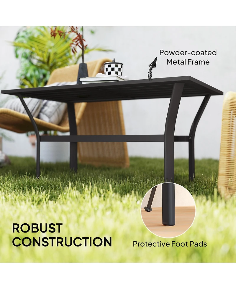 Outsunny Outdoor Table, All-Weather Patio