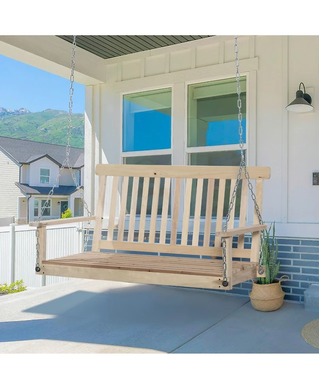 Mega Casa 2-Seater Ft Hdpe Porch Swing, for Outdoor Patio Garden