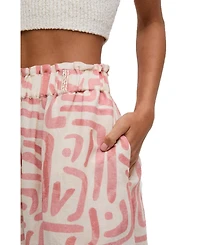 Raffya Women's Pop Front Tie Warhol Print Pants