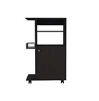 Slickblue Contemporary Rolling Kitchen Cart with Storage Shelves and Locking Wheels