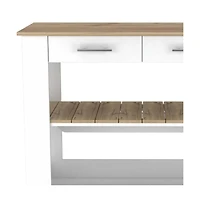 Slickblue Rolling Kitchen Island with Drawer, Storage Shelves, and Smooth-Glide Casters