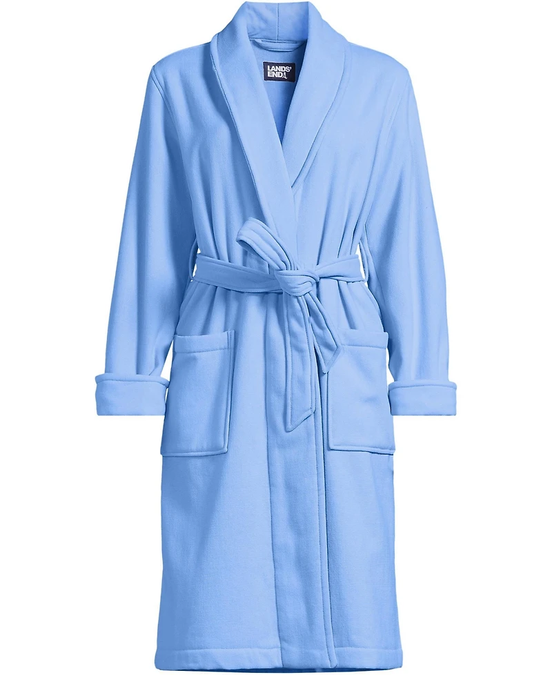 Lands' End Women's Cotton Terry Knee Length Spa Bath Robe