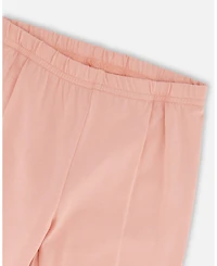 Deux par Girl Cotton Leggings Dusty Pink with Unicorn Print