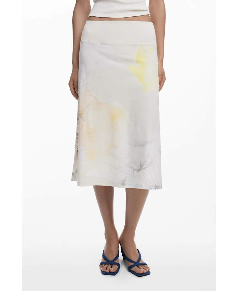 Desigual Women's Midi skirt with elastic waistband