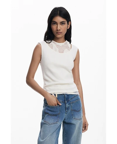 Desigual Women's Sleeveless double-layer T-shirt