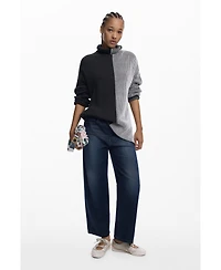 Desigual Women's Two-tone striped sweater