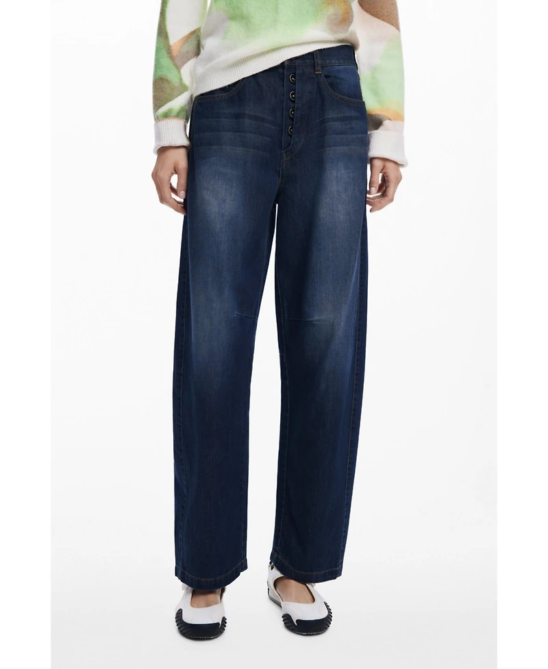 Desigual Women's Long Balloon Jeans