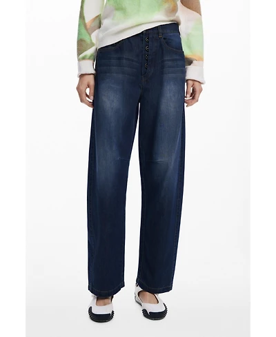 Desigual Women's Long Balloon Jeans