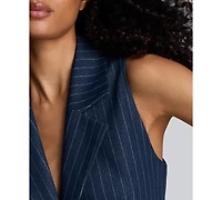 Kenneth Cole Women's Pinstripe Sleeveless Vest