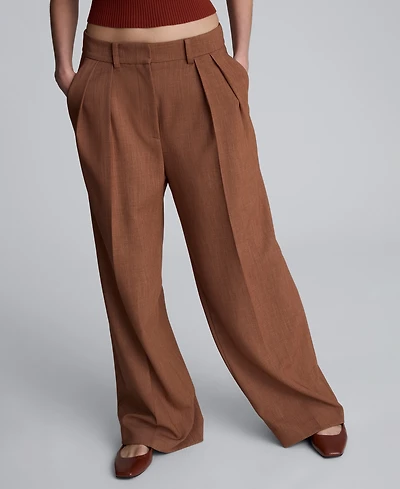 Kenneth Cole Women's High Rise Double Pleat Ankle Pants