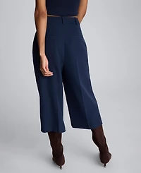 Kenneth Cole Women's High-Rise Wide Leg Culottes Pants