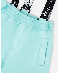 Deux par Girl Two-Piece Chill Outerwear Set with Light Insulation Turquoise Blue - Child