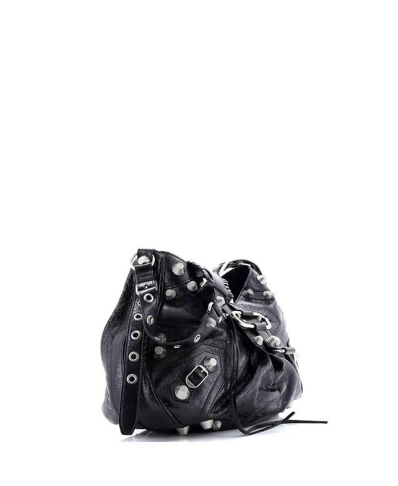 Pre-Owned Balenciaga Medium Le Cagole Giant Studs Shoulder Bag Leather
