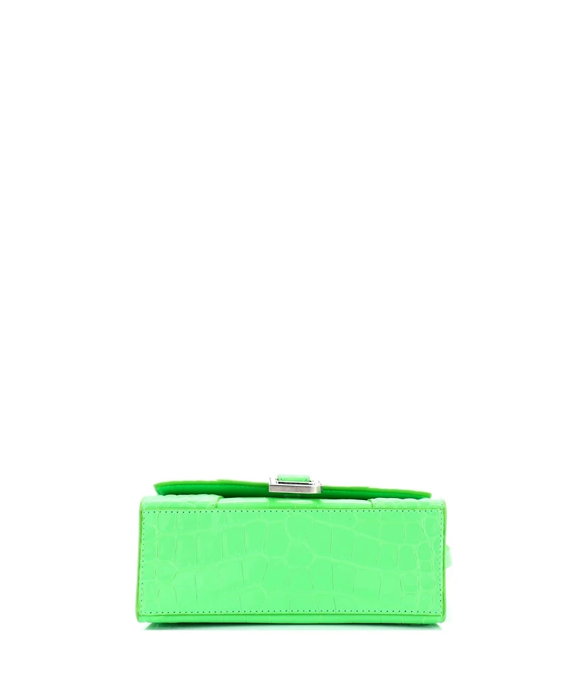 Pre-Owned Balenciaga Xs Hourglass Top Handle Bag Embossed Leather