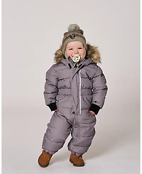 Deux par Toddler Unisex One-Piece Original Puffy Snowsuit Gray - Baby|Toddler