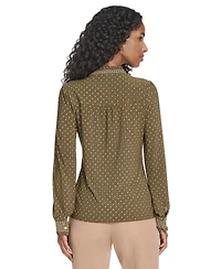 Tommy Hilfiger Women's Foulard Ruffle Button-Up Top