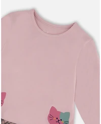 Deux par Girl Bi-Material Dress Dusty Pink - Toddler|Child