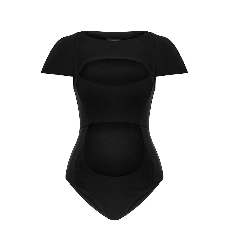Jendue Women's Otara Black Bodysuit