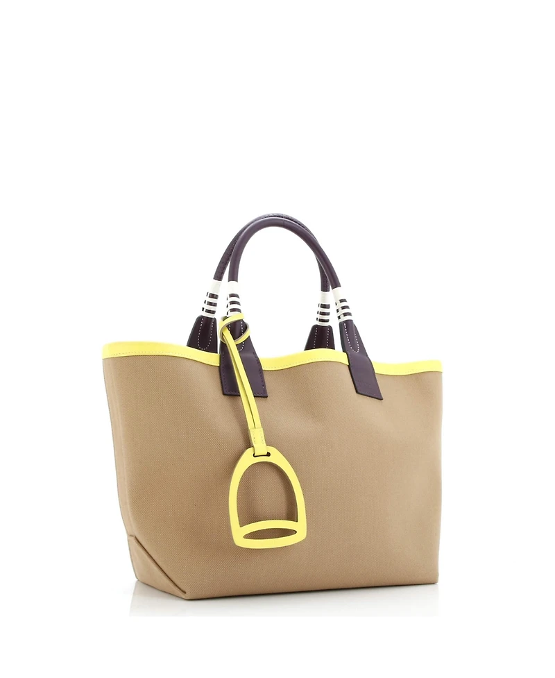 Pre-Owned Hermes 25 Sac Steeple Tote Toile with Leather