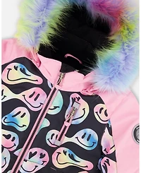 Deux par Girl One-Piece Play Snowsuit Smiley Face - Child
