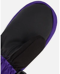 Deux par Girl Winter Mittens Teknik Dark Purple