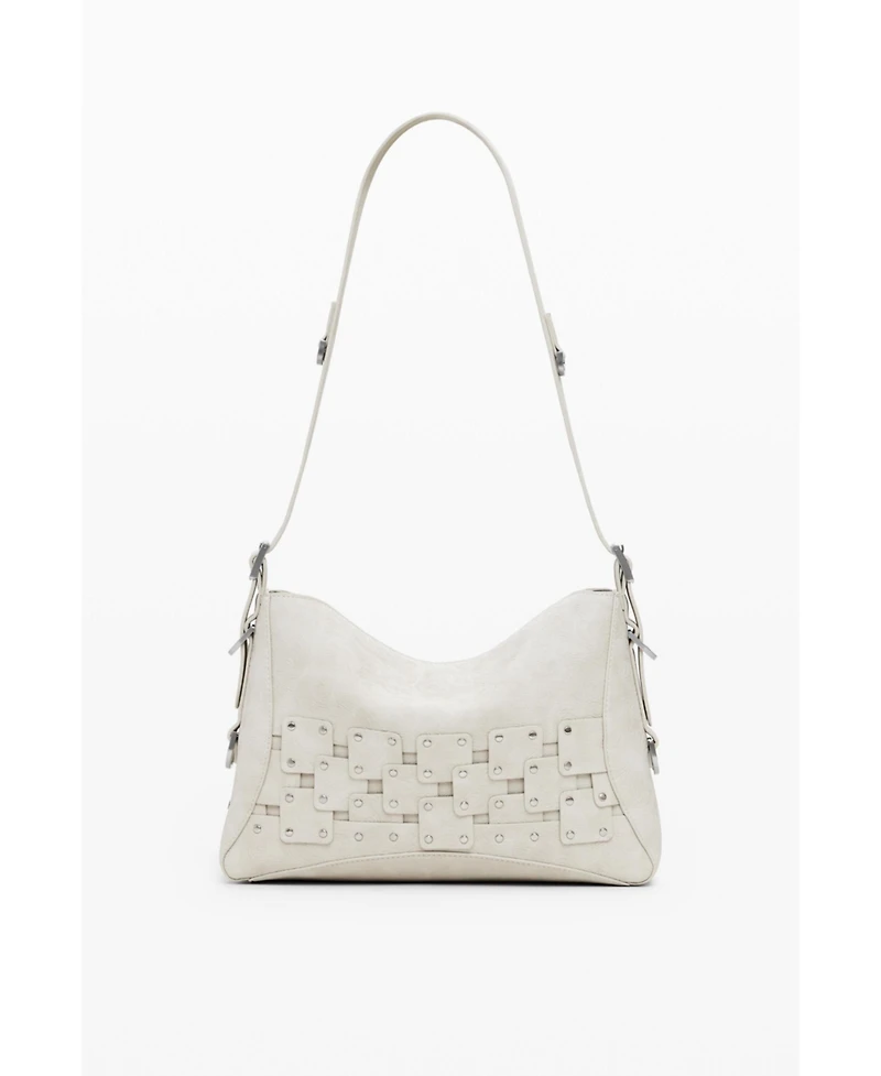 Desigual Women's Medium studded patch handbag
