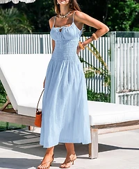 Cupshe Women's The Sweetest Thing Blue Maxi Beach Dress