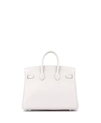 Pre-Owned Hermes Birkin 25 Handbag Light Togo with Palladium Hardware